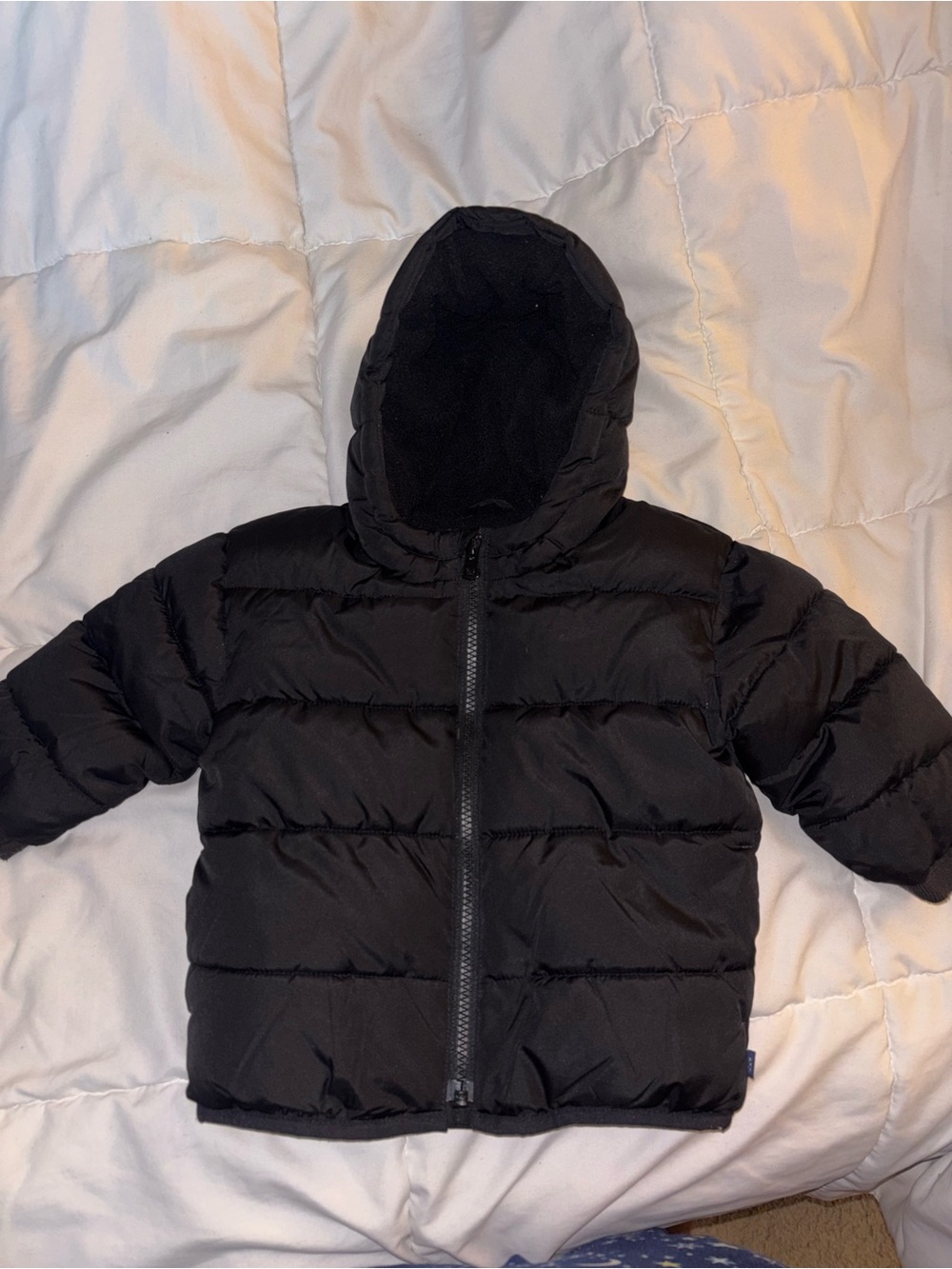GAP Black Hooded Puffer Jacket for Kids